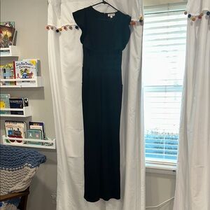 Black Women's Ruffle Sleeve Jumpsuit